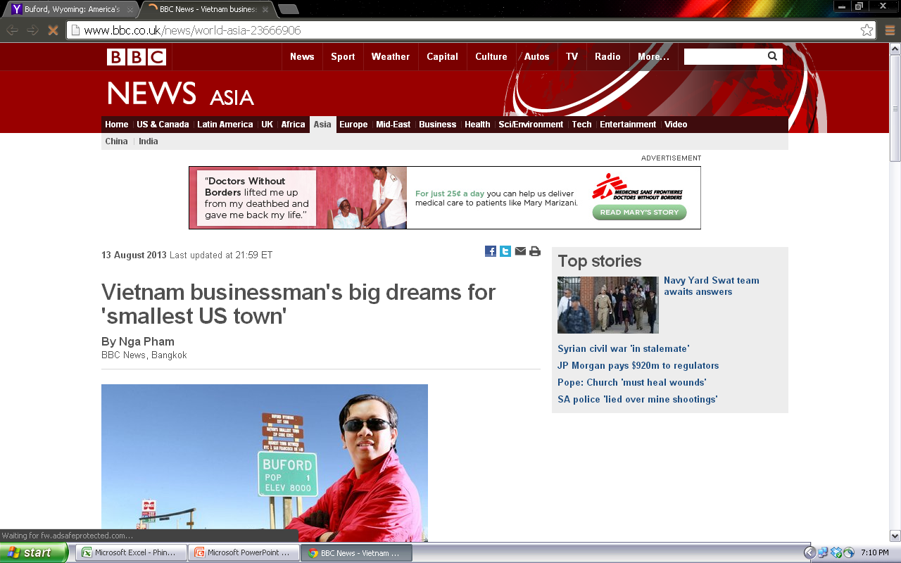 BBC News — câu chuyện PhinDeli Town Buford